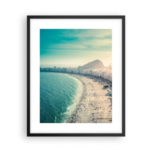 Plakat i sort ramme - Evig ferie i Rio - 40x50 cm