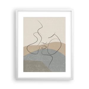 Plakat i hvid ramme - Som et penselstrøg - 40x50 cm