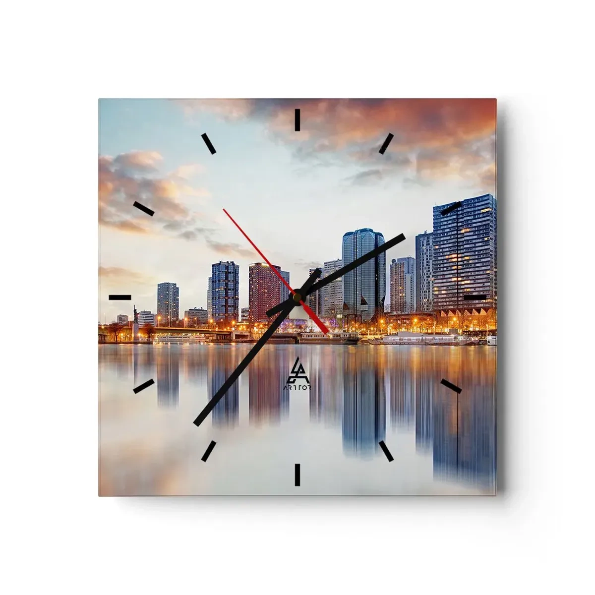 Vægur, Uret - Den monumentale ro i Paris - 30x30 cm