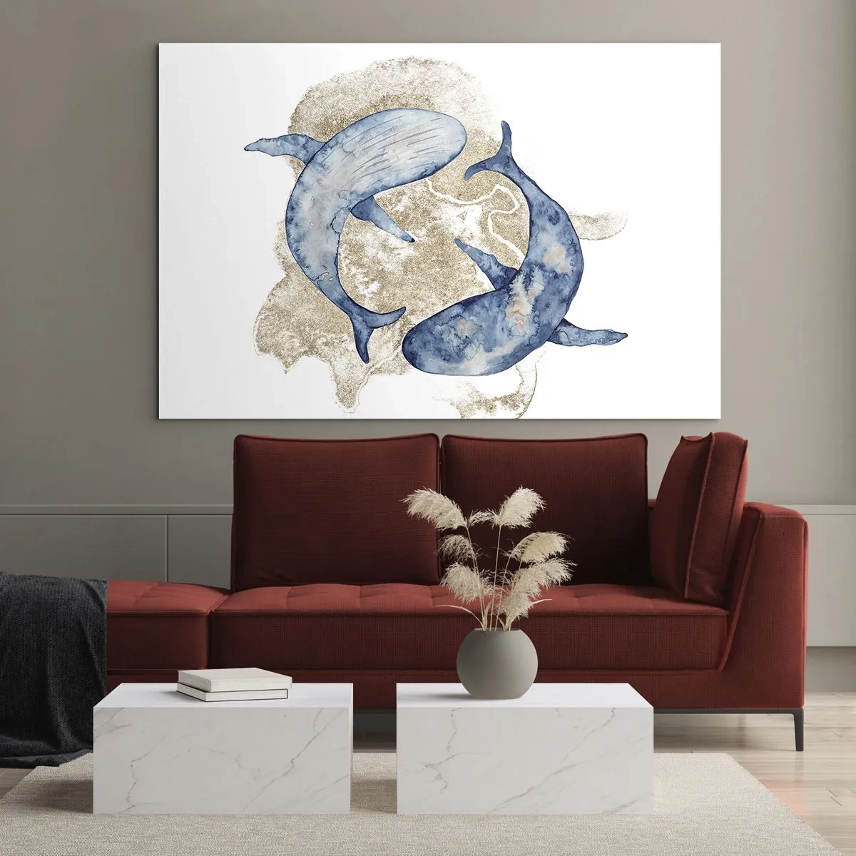 Billede på glas - Venskab eller kærlighed? - 120x80 cm