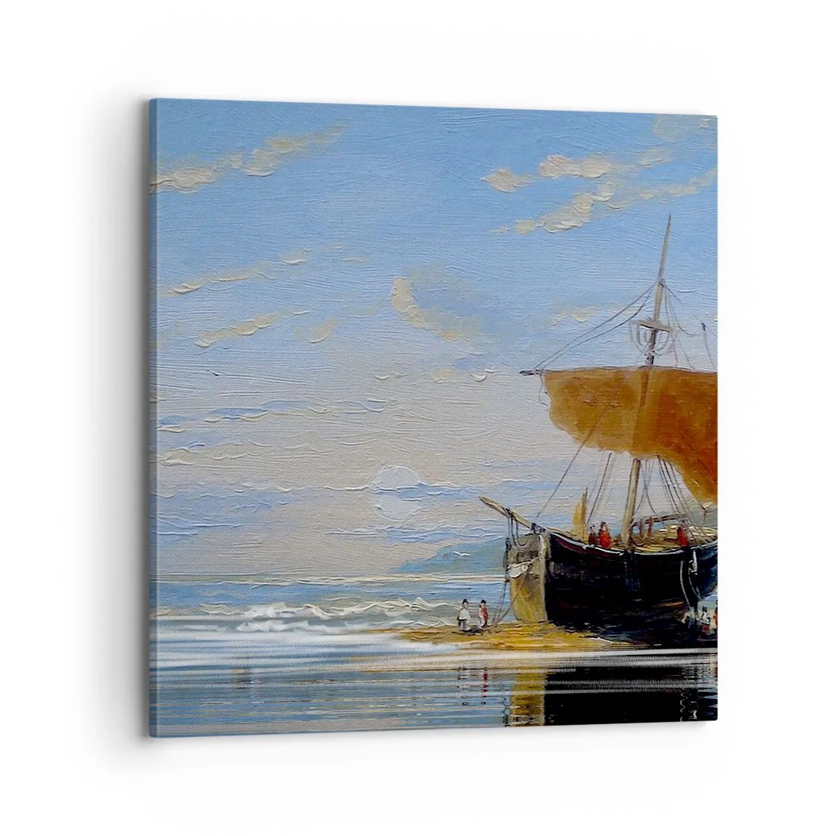 Lærredstryk - Billede på lærred - Vand, jord, luft - 70x70 cm