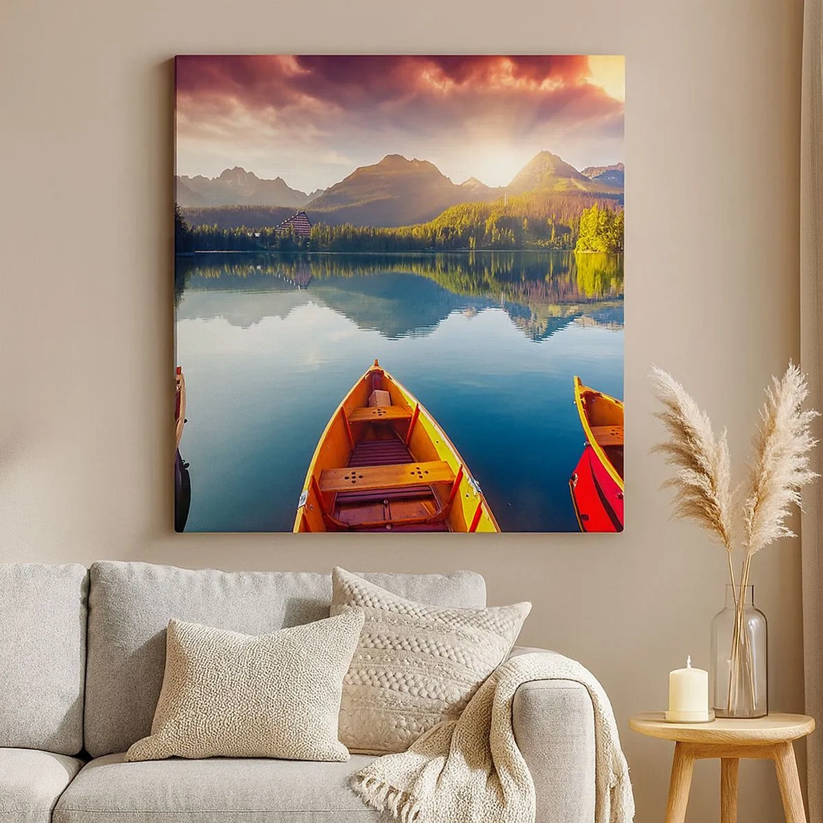 Lærredstryk - Billede på lærred - Intet imod naturen - 30x30 cm