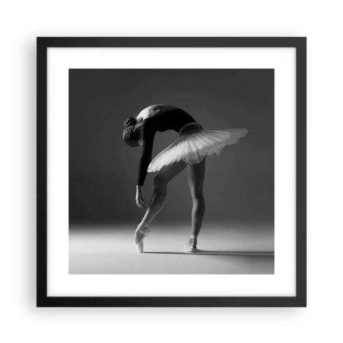 Plakat i sort ramme - Bella balerina - 40x40 cm