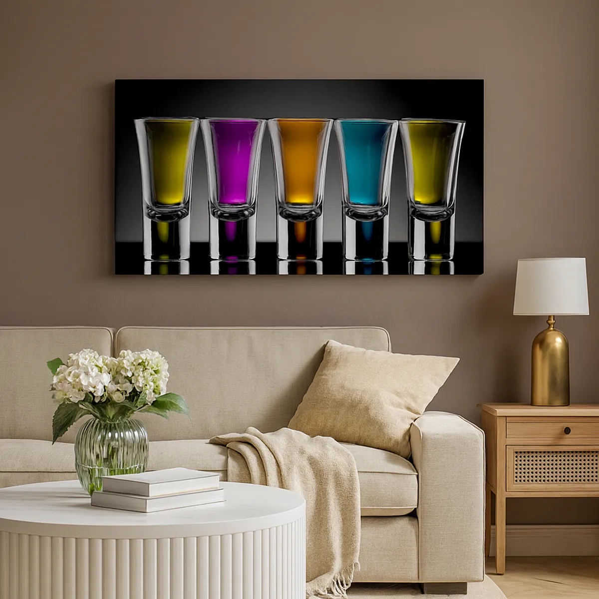 Lærredstryk - Billede på lærred - Glædens farver - 30x30 cm