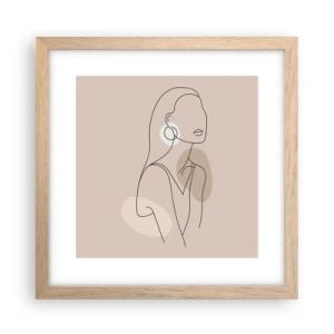 Plakat i ramme af lyst egetræ - Et ikon for pigelivet - 30x30 cm