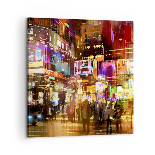 Lærredstryk - Billede på lærred - I et hav af lys - 60x60 cm