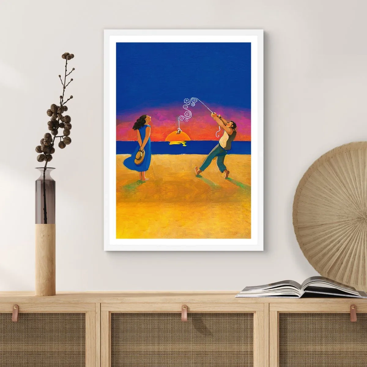 Plakat i hvid ramme - Mere end en stjerne fra himlen - 30x40 cm