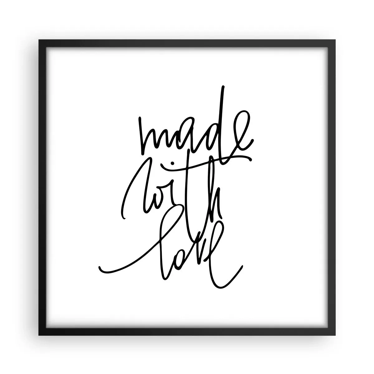 Plakat i sort ramme - Det bedste mærke - 50x50 cm