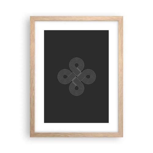 Plakat i ramme af lyst egetræ - I den keltiske ånd - 30x40 cm