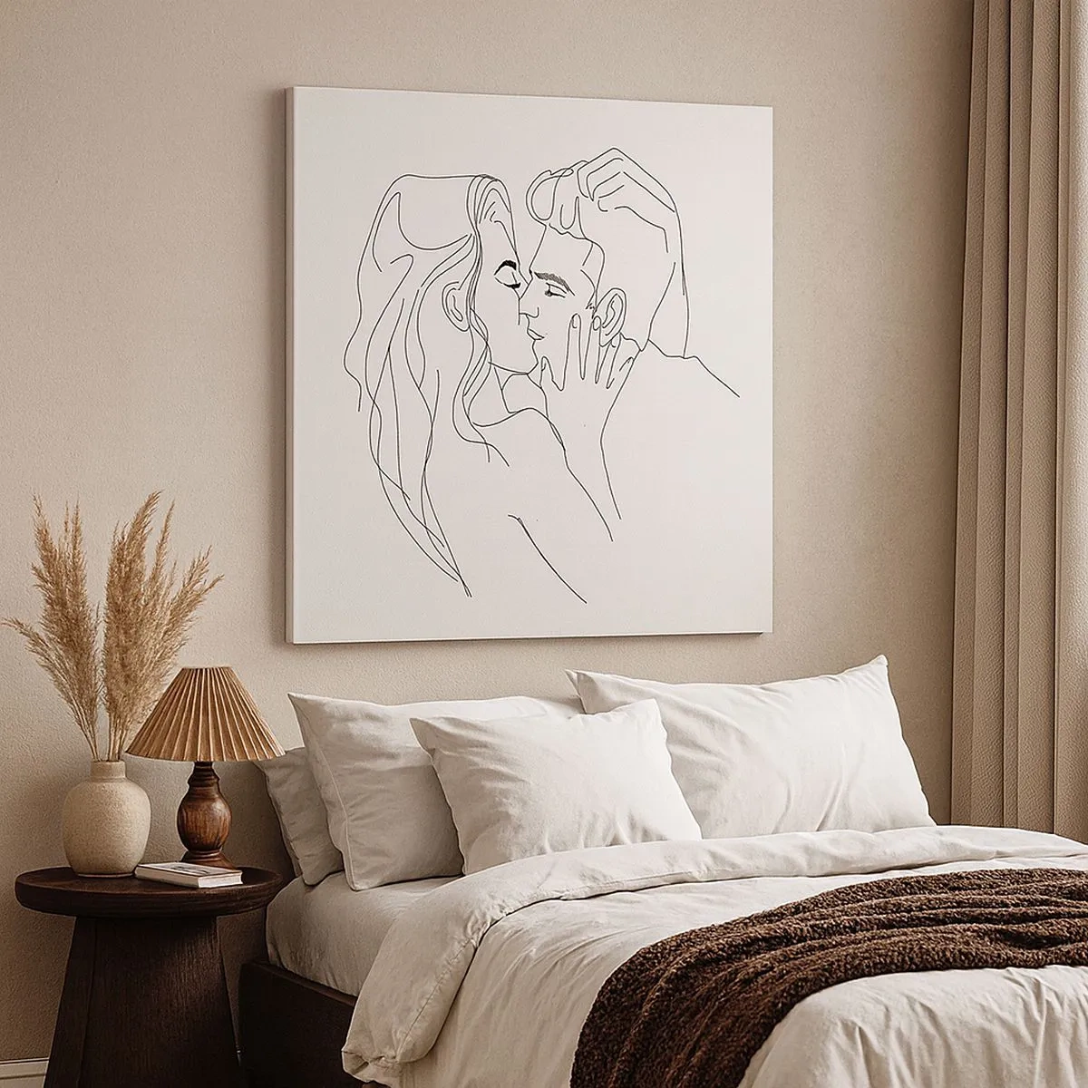 Lærredstryk - Billede på lærred - I samme linje - 30x30 cm