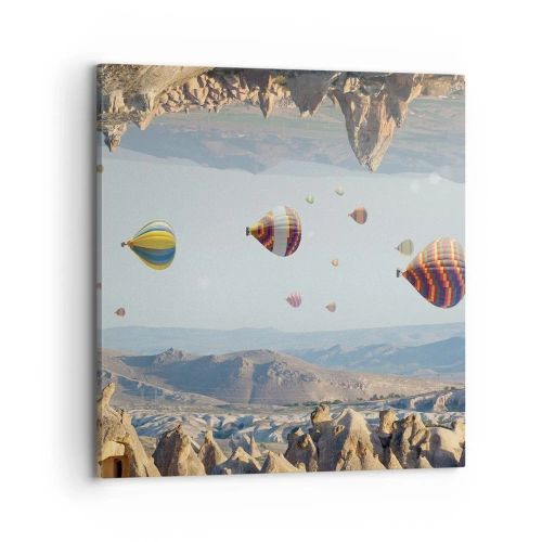 Lærredstryk - Billede på lærred - Alt er muligt her - 70x70 cm