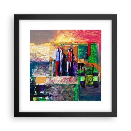 Plakat i sort ramme - Forhold og følelser - 30x30 cm