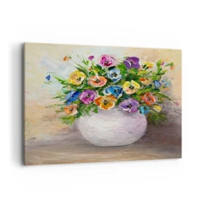 Lærredstryk - Billede på lærred - Stilleben med hvid vase - 120x80 cm