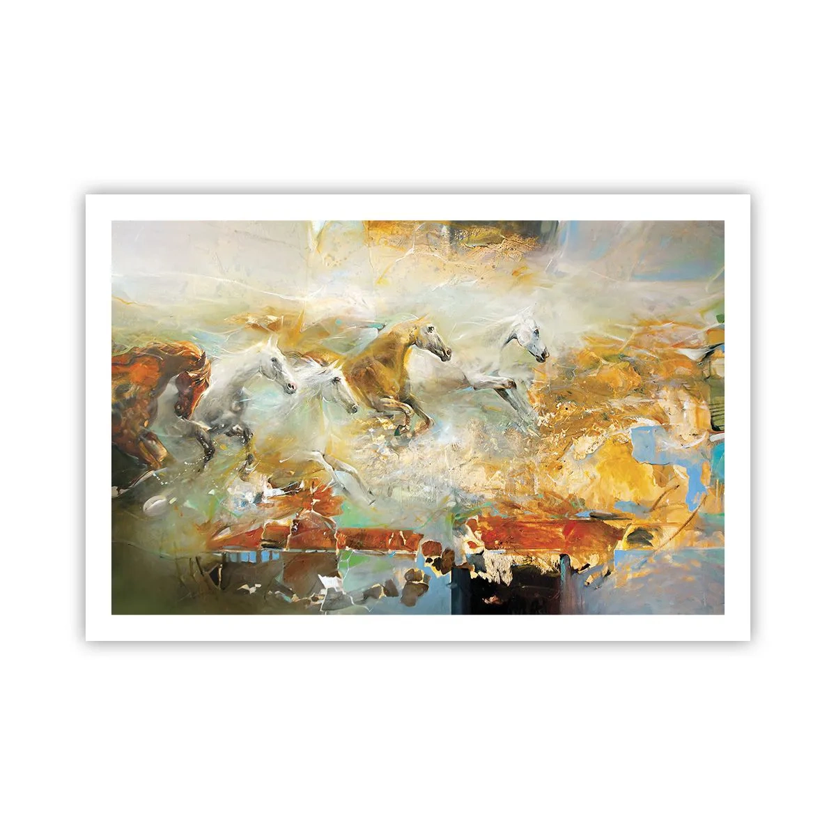 Plakat - Galopperer gennem lyset - 91x61 cm