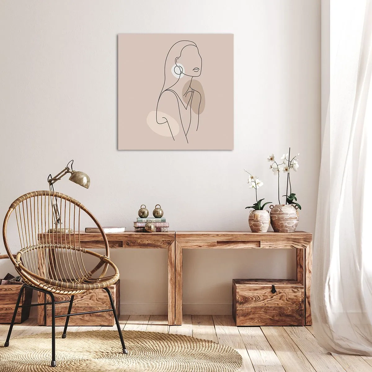 Lærredstryk - Billede på lærred - Et ikon for pigelivet - 70x70 cm
