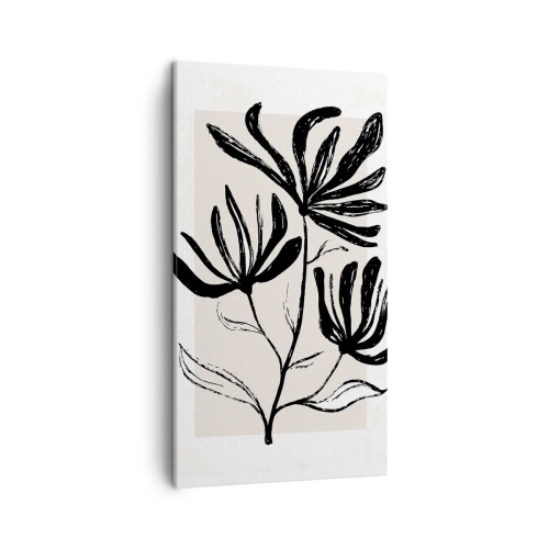 Lærredstryk - Billede på lærred - Skitse til et herbarium - 45x80 cm