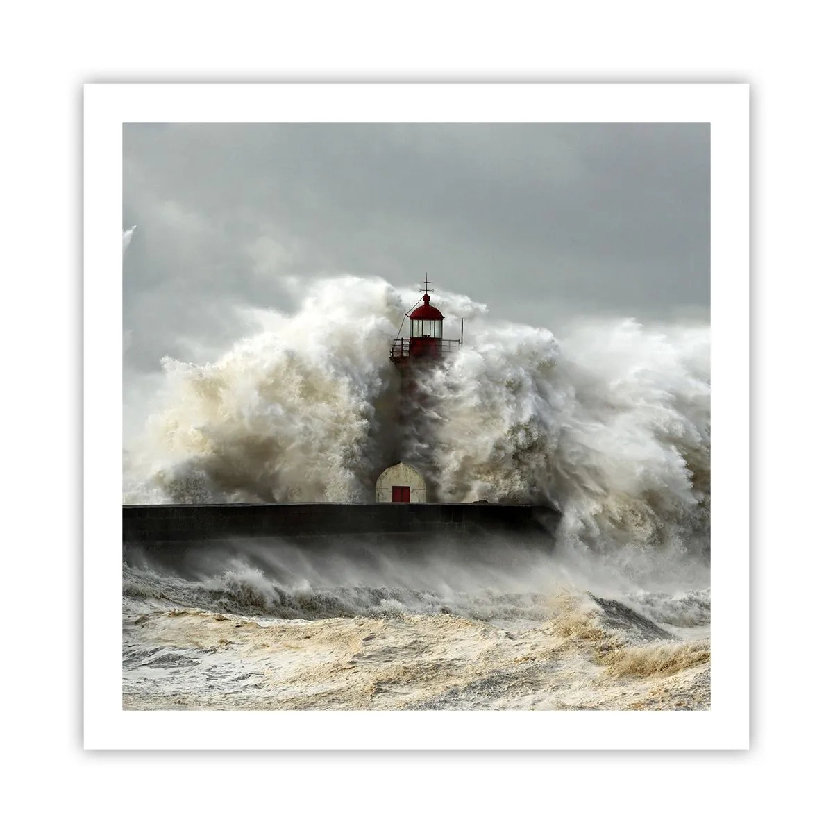 Plakat - Havets vrede - 60x60 cm