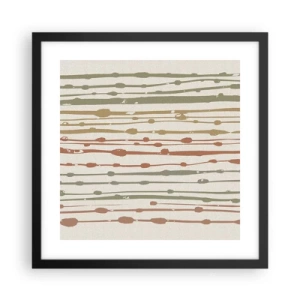 Plakat i sort ramme - Musikalsk farvenotation - 40x40 cm