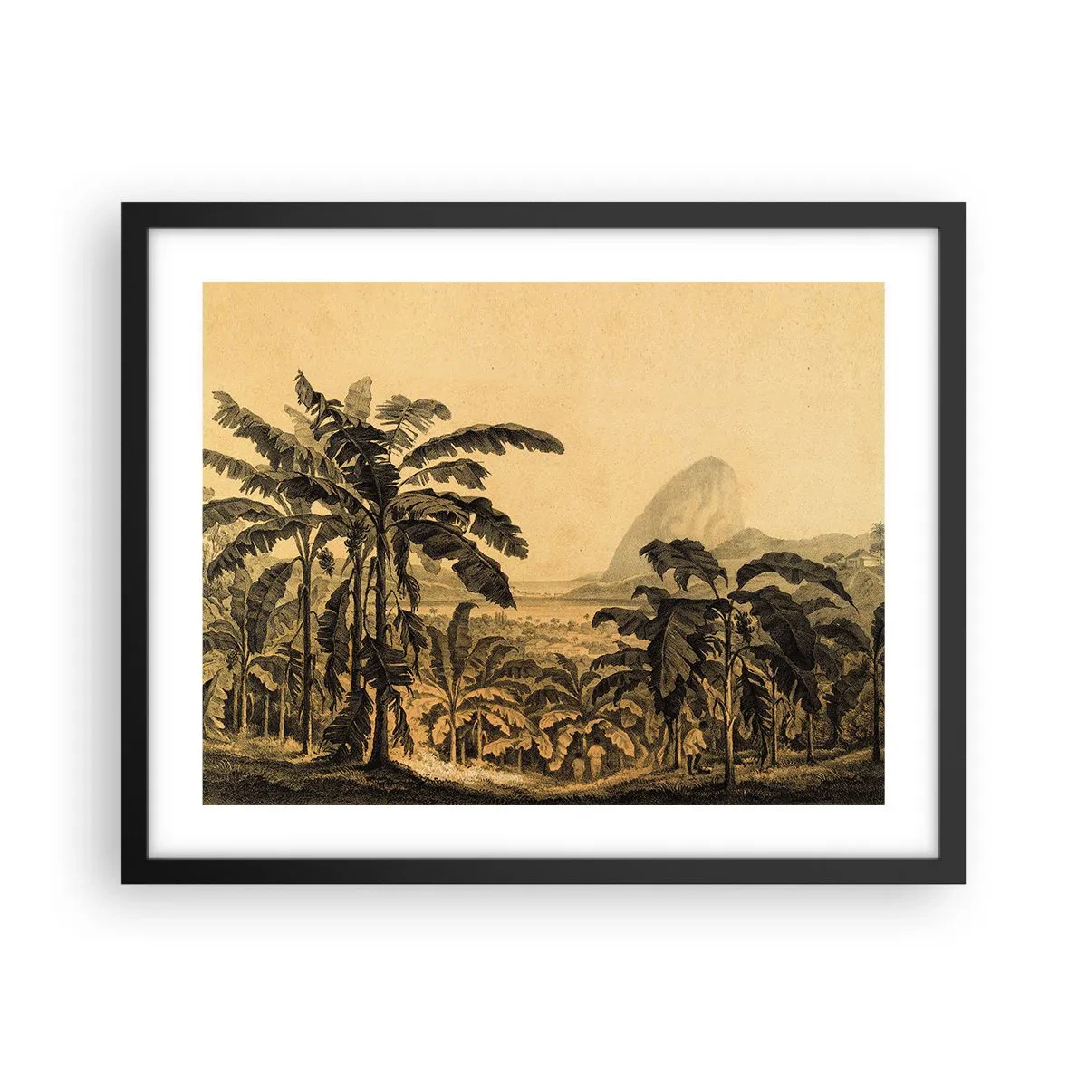 Plakat i sort ramme - I en kolonial atmosfære - 50x40 cm