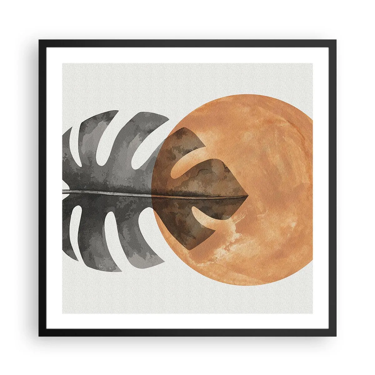 Plakat i sort ramme - Altid solen - 60x60 cm