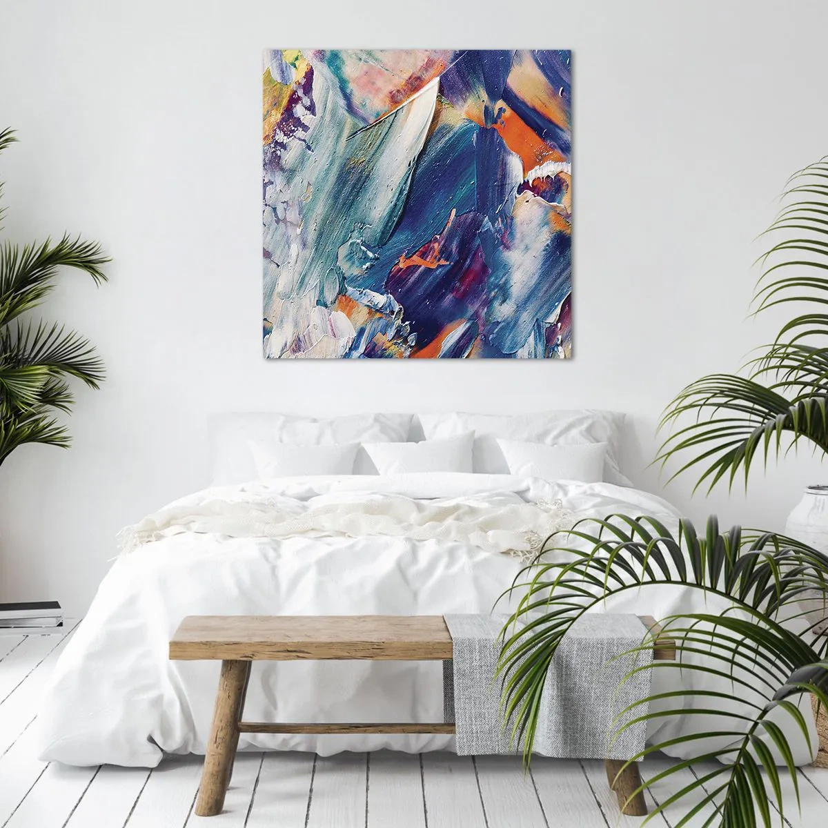 Lærredstryk - Billede på lærred - Forvirring af farver - 60x60 cm