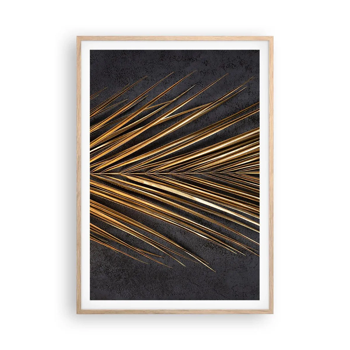 Plakat i ramme af lyst egetræ - Tropernes guld - 70x100 cm