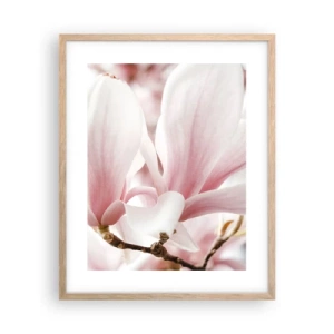 Plakat i ramme af lyst egetræ - Ømhedens umådelighed - 40x50 cm
