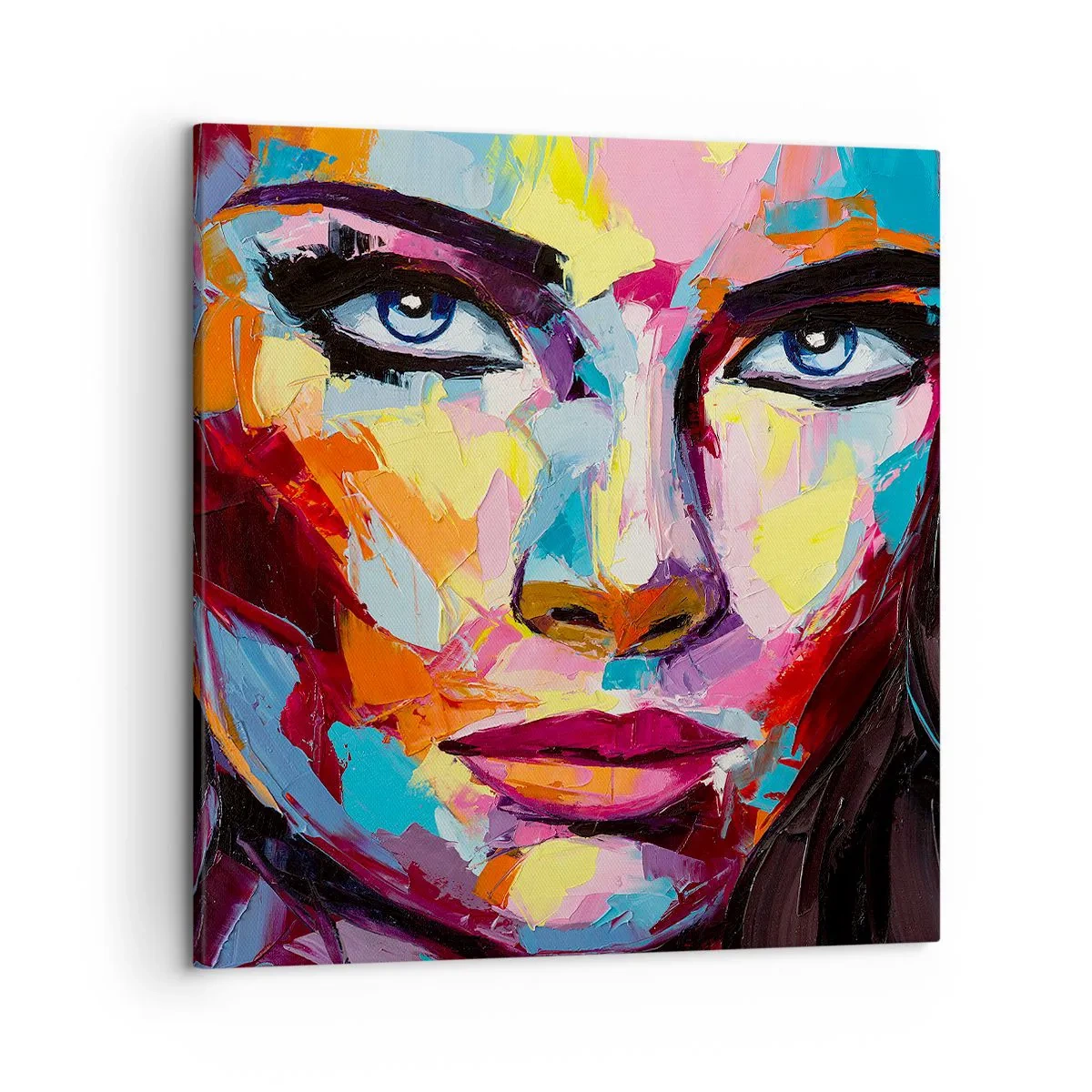 Lærredstryk - Billede på lærred - Også en farverig sjæl - 50x50 cm