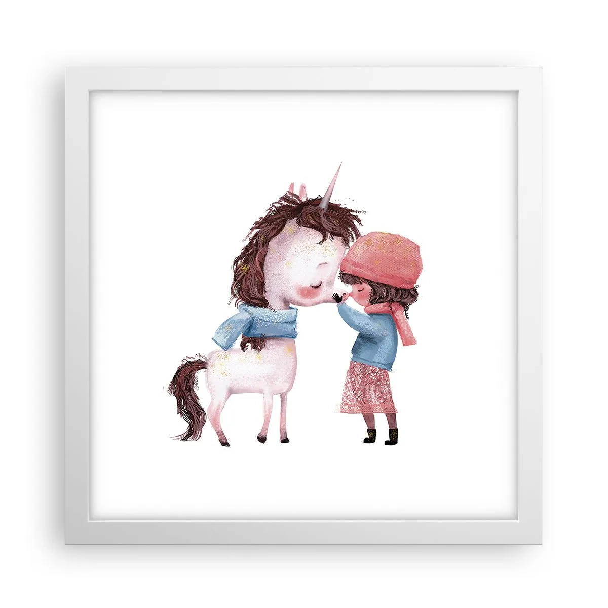Plakat i hvid ramme - En vinterhistorie - 30x30 cm