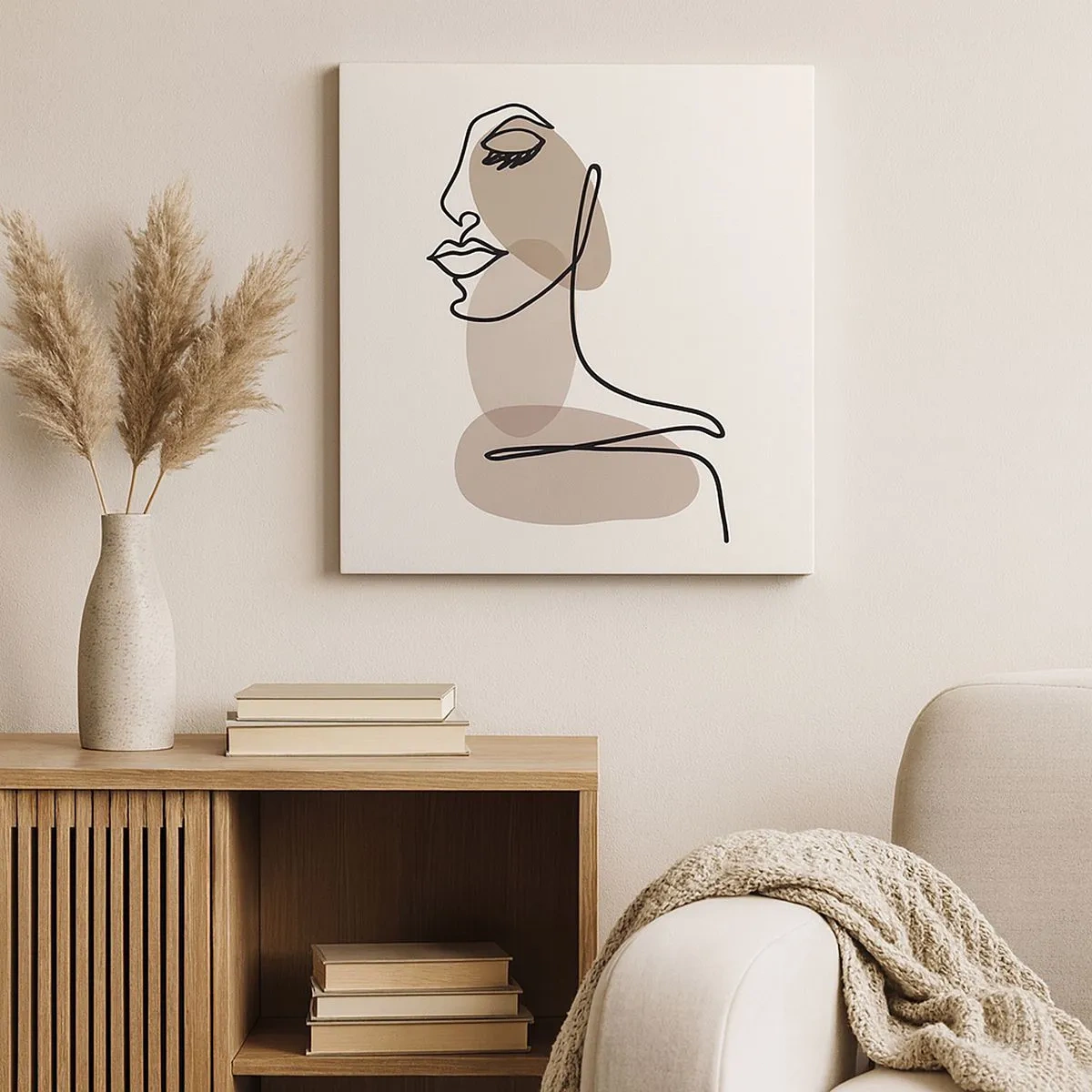 Lærredstryk - Billede på lærred - En vis linje af skønhed - 30x30 cm