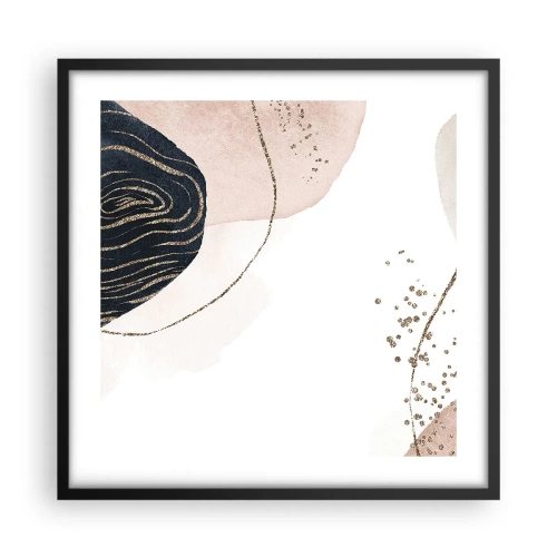 Plakat i sort ramme - Alt flyder - 50x50 cm