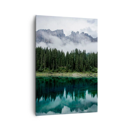 Lærredstryk - Billede på lærred - Hys, tys, lad os ikke vække sovevandet... - 70x100 cm