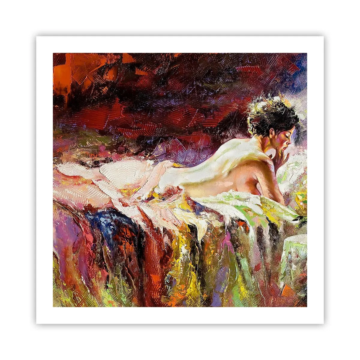 Plakat - Eftertænksom Venus - 60x60 cm