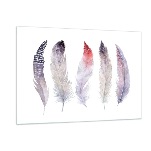 Billede på glas - Delikat som en flerfarvet tåge - 120x80 cm