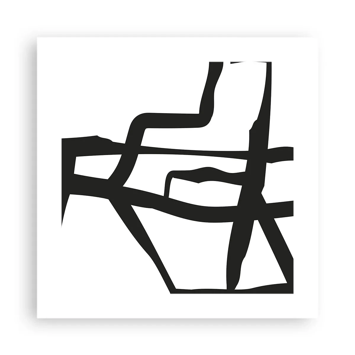 Plakat - Sort og hvid konstruktion - 40x40 cm
