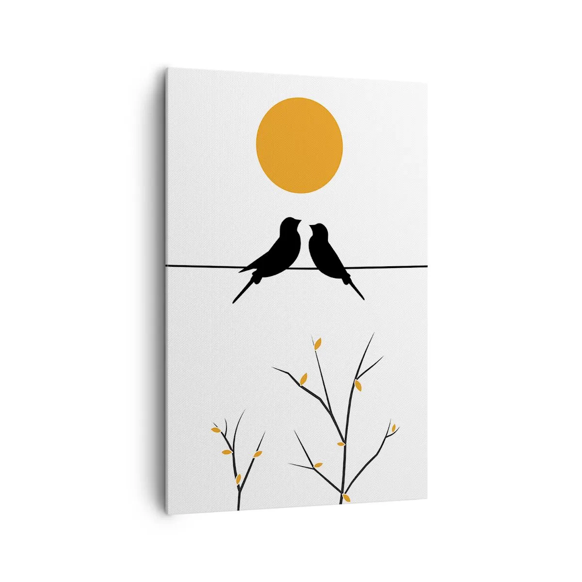 Lærredstryk - Billede på lærred - Nattergal - 80x120 cm