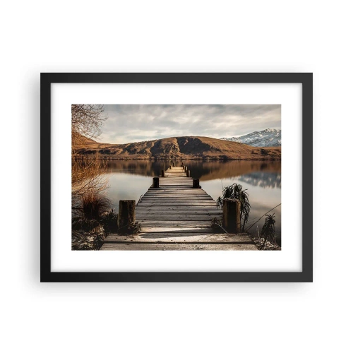 Plakat i sort ramme - Et landskab i stilhed - 40x30 cm