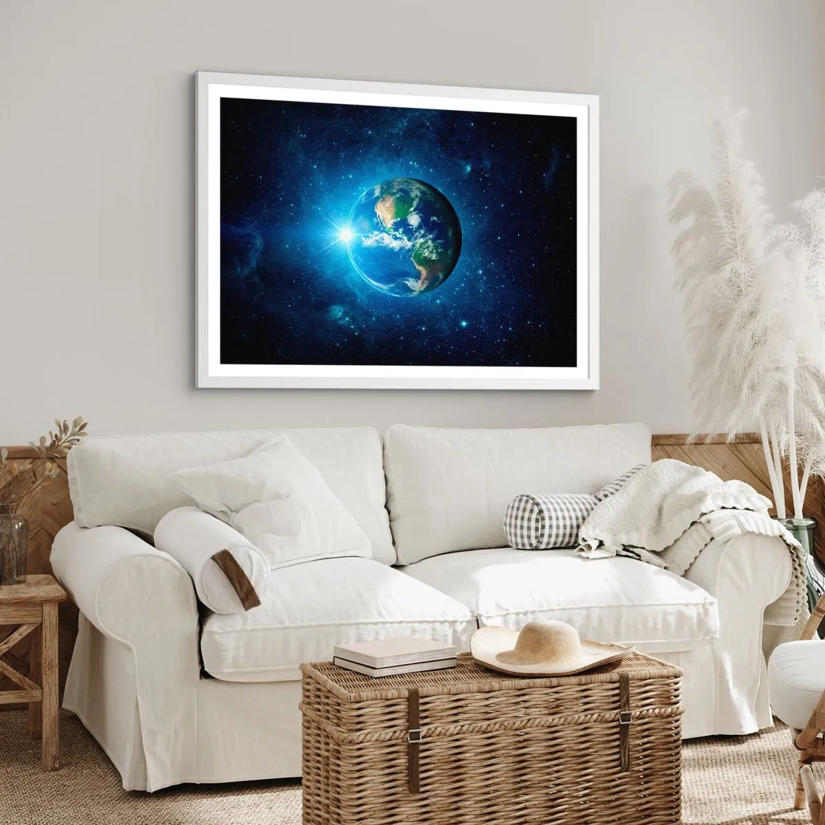 Plakat i hvid ramme - Vi er i himlen - 50x40 cm