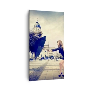 Lærredstryk - Billede på lærred - Der er en sådan vind... - 55x100 cm