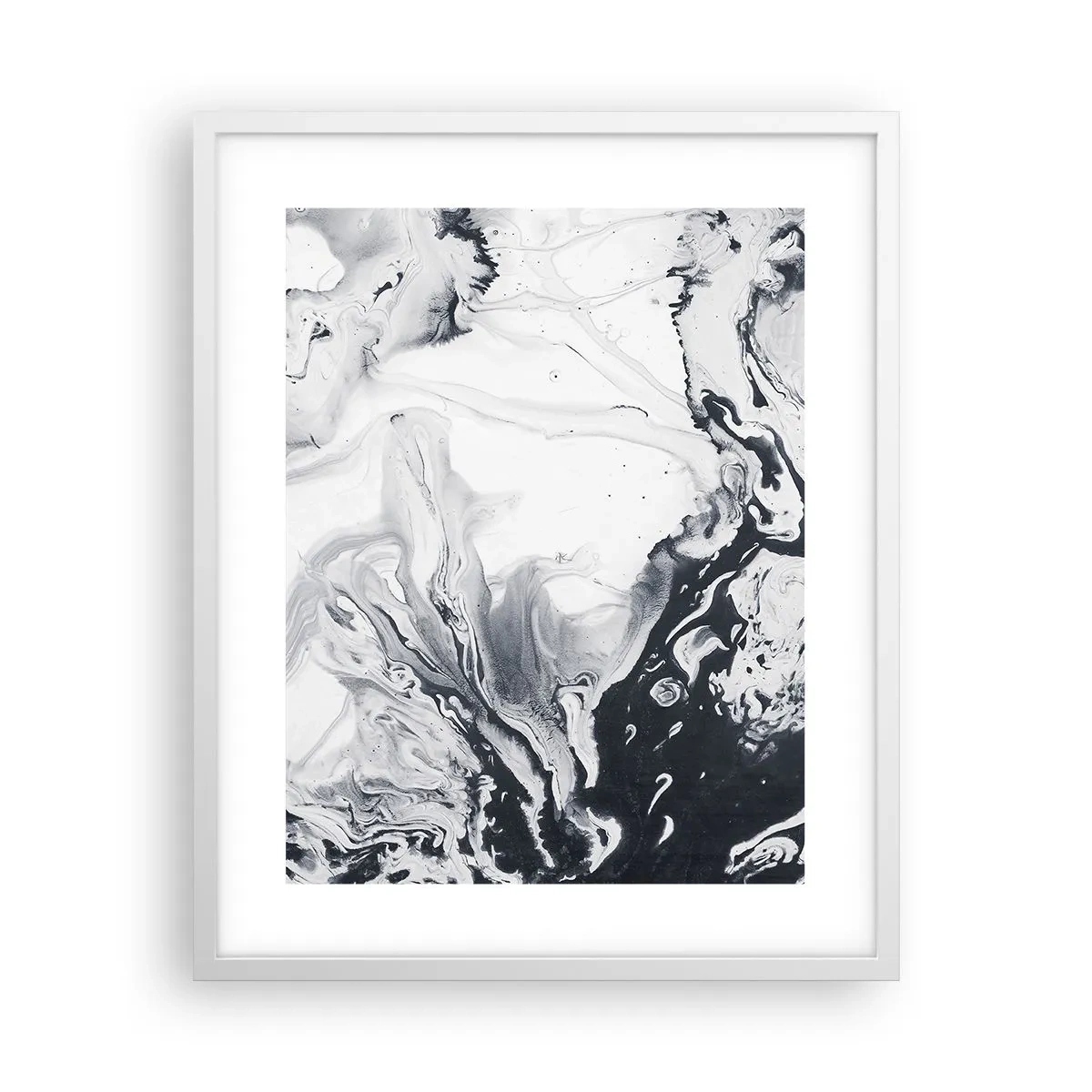 Plakat i hvid ramme - Jordens indre - 40x50 cm