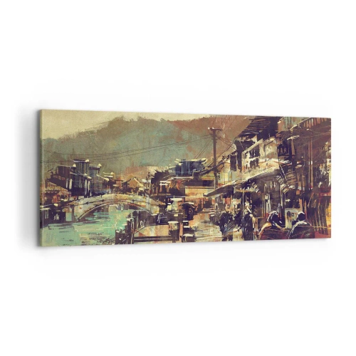 Lærredstryk - Billede på lærred - Livet som et væld af gråt - 100x40 cm