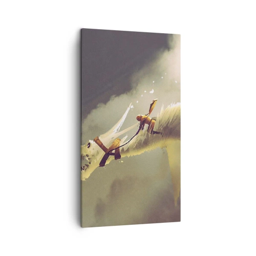 Lærredstryk - Billede på lærred - Verden til undsætning - 45x80 cm