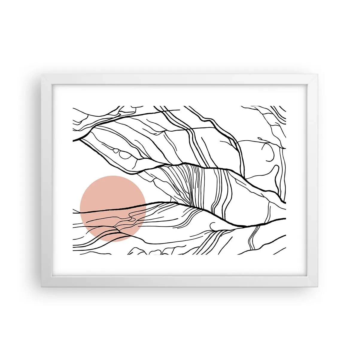 Plakat i hvid ramme - I et netværk af kviste - 40x30 cm
