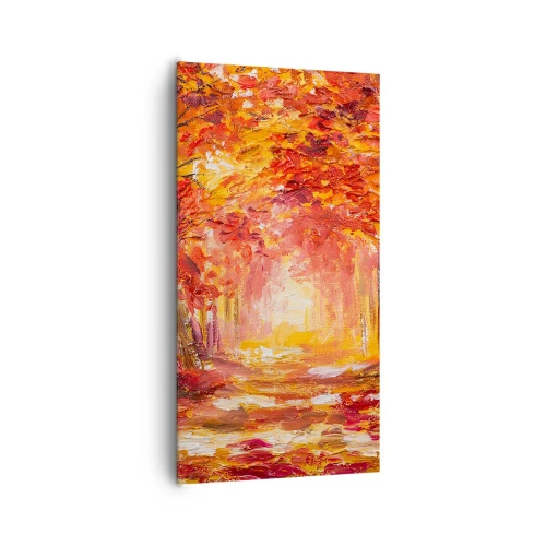 Lærredstryk - Billede på lærred - Kobberskov - 65x120 cm