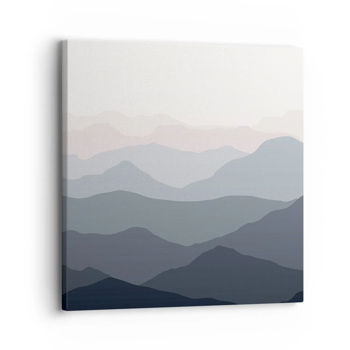 Lærredstryk - Billede på lærred - Bølger af bjerge - 30x30 cm