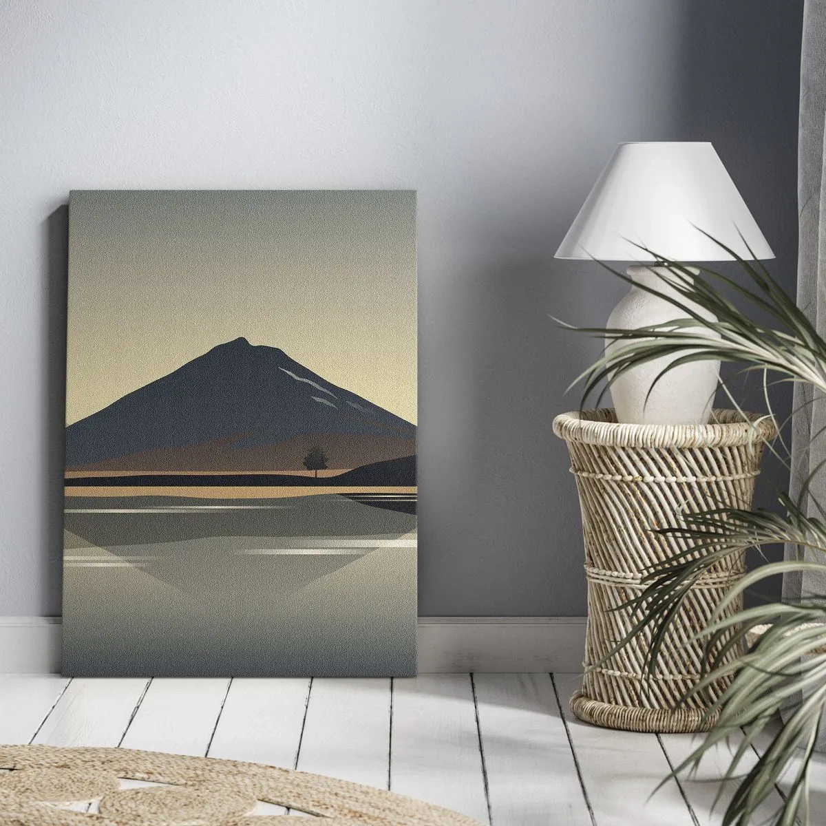 Lærredstryk - Billede på lærred - Spejlrefleksion - 50x70 cm