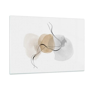 Billede på glas - Perler i luften - 120x80 cm