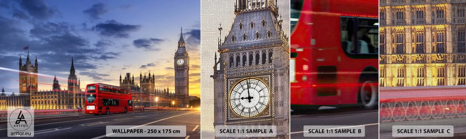 Prøve Fototapet Premium Canvas - Særlige kendetegn - By, London, Arkitektur - 100x30 cm