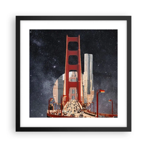 Plakat i sort ramme - Altid i centrum - 40x40 cm