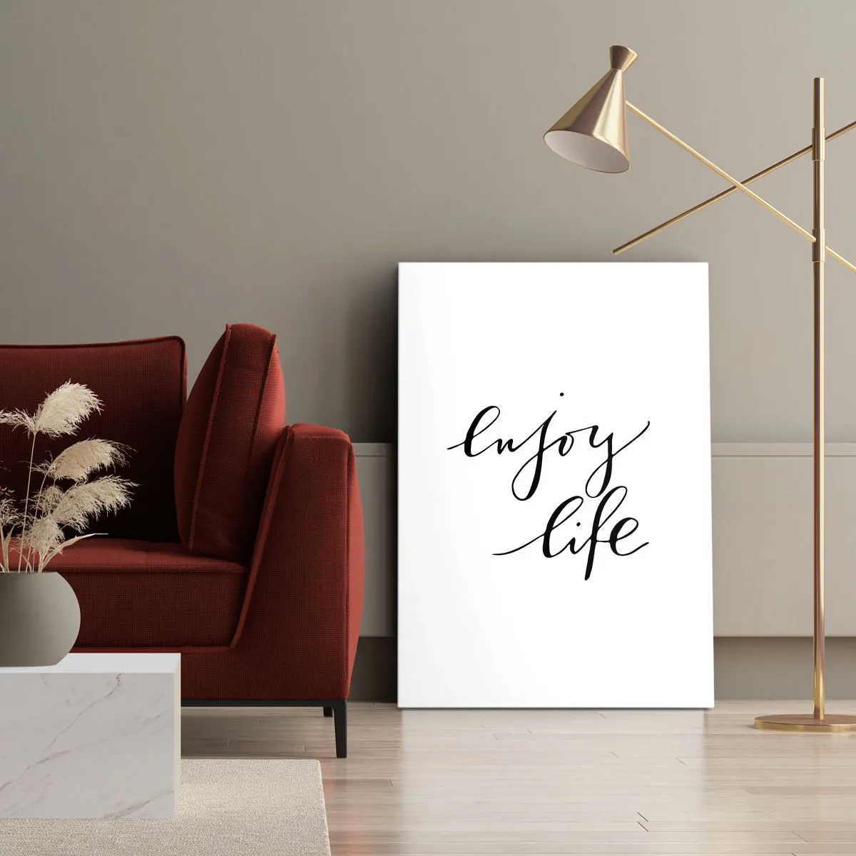 Lærredstryk - Billede på lærred - Intet at tilføje… - 65x120 cm